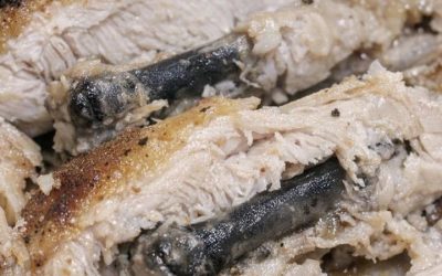 The bones in my cooked chicken are dark gray or black — is that dangerous?