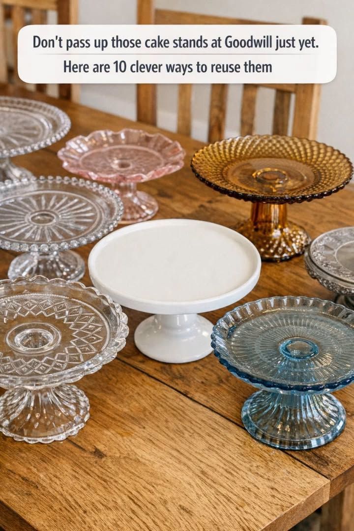 Don’t pass up those cake stands at Goodwill just yet. Here are 10 clever ways to reuse them